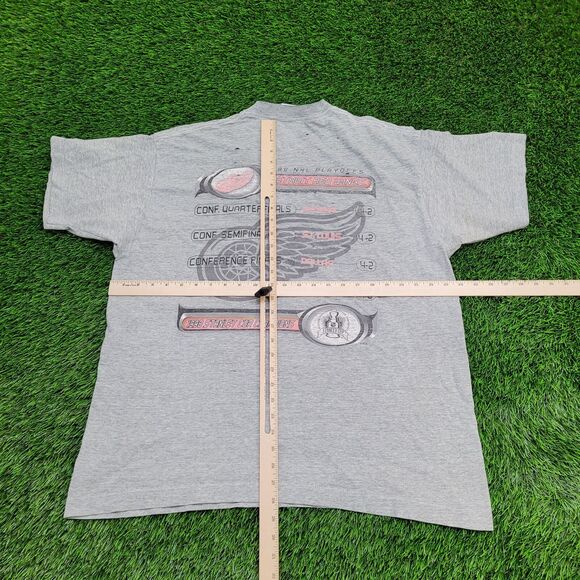 Vintage 1998 Detroit Red-Wings Shirt XL 24x28 Stanley-Cup Distressed - Picture 3 of 16